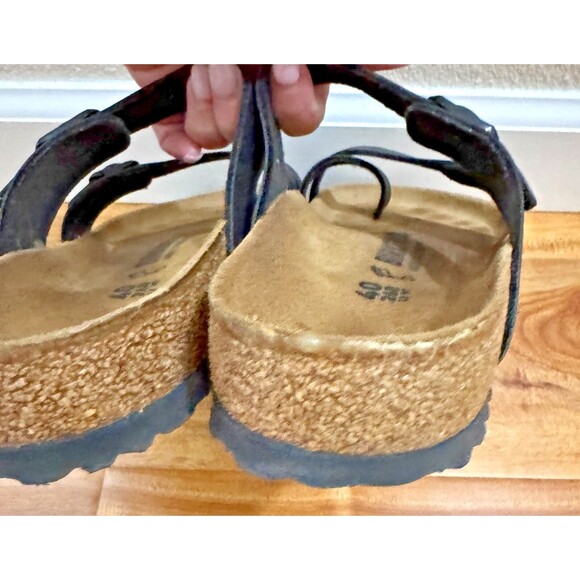 Birkenstock Unisex Mayari Regular Fit Birko Flor Black US Men Size7 Women Size 9 - Picture 7 of 15